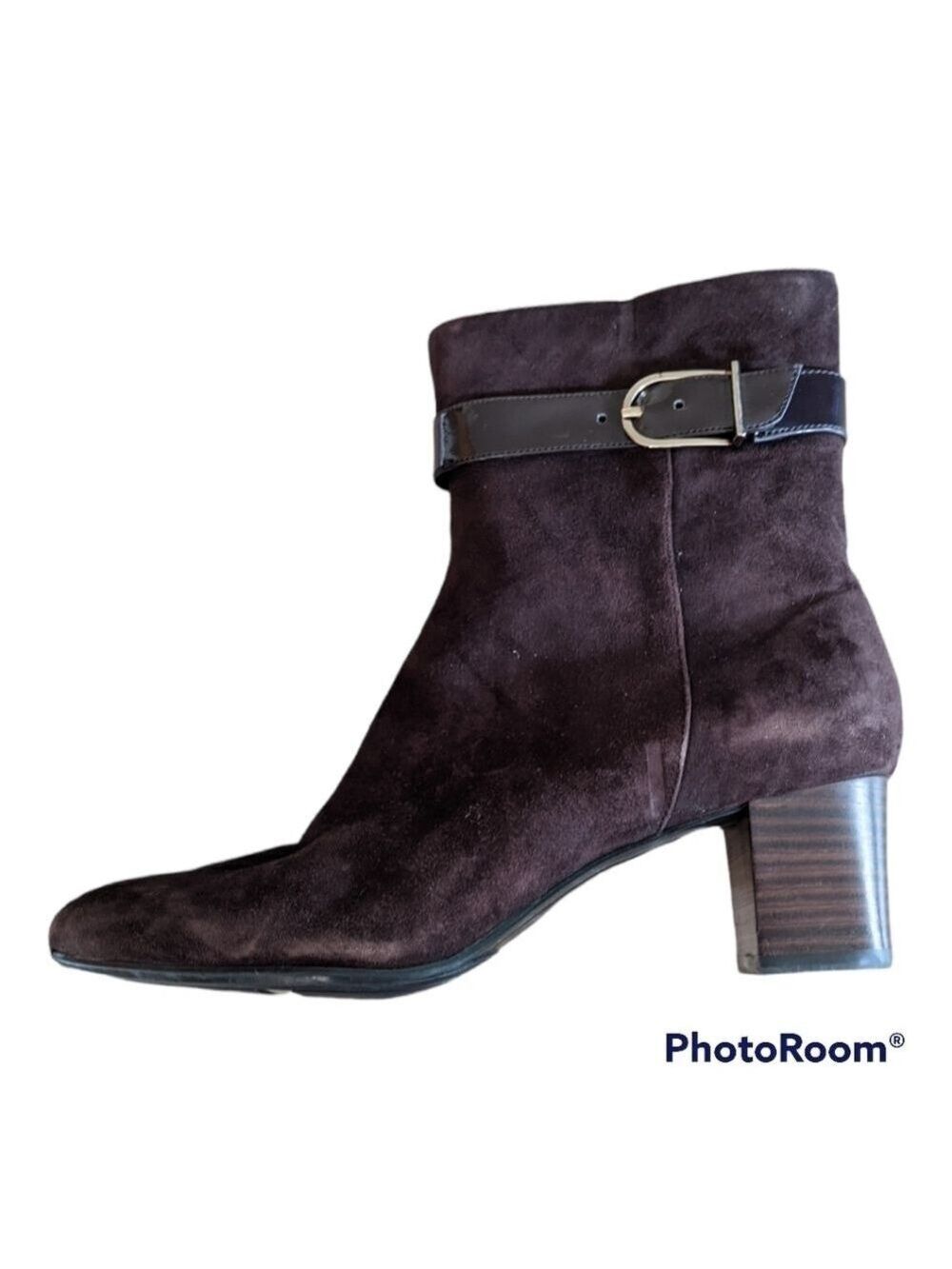 𝅺Bandolino Brown Suede Ankle Boots Size 9.5 Dressy